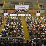 El Coro en el Polideportivo del Colegio Politécnico Johannes Gutenberg en