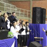 Presentación del Coro en el Polideportivo del Colegio Politécnico Johannes Gutenberg