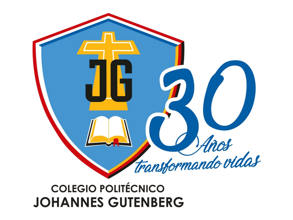 Logo por los 30 años del Colegio Politécnico Johannes Gutenberg